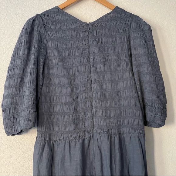 Sea New York Maxi Dress Smocked Tiered Puff Balloon Sleeve Barbiecore Balletcore - Picture 7 of 13